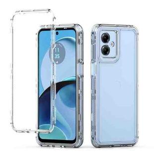 For Motorola Moto G14 Clear TPU Hybrid PC Shockproof Phone Case(Transparent)