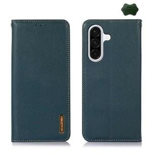 For Samsung Galaxy A17 5G KHAZNEH Nappa Top Layer Cowhide Leather Phone Case(Green)