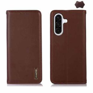 For Samsung Galaxy A17 5G KHAZNEH Nappa Top Layer Cowhide Leather Phone Case(Brown)