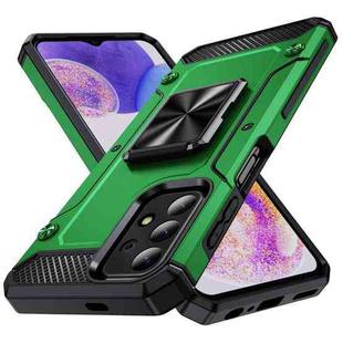 For Samsung Galaxy A23 Shockproof Metal Holder Phone Case(Green)