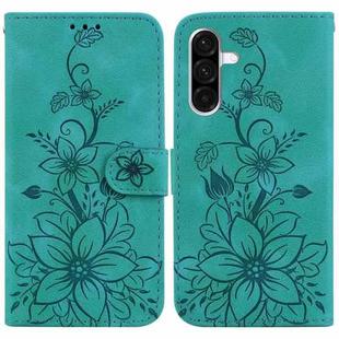 For Samsung Galaxy A36 5G / A56 5G Lily Embossed Leather Phone Case(Green)