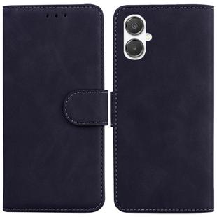 For Samsung Galaxy A25 5G / A25e JP Edition Skin Feel Pure Color Flip Leather Phone Case(Black)