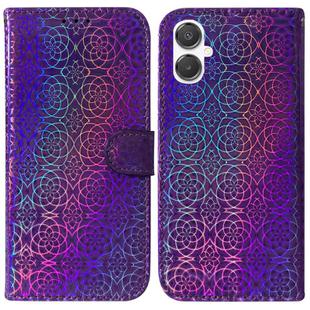 For Samsung Galaxy A25 5G / A25e JP Edition Colorful Magnetic Buckle Leather Phone Case(Purple)