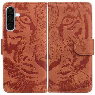 For Samsung Galaxy A26 5G Tiger Embossing Pattern Flip Leather Phone Case(Brown)