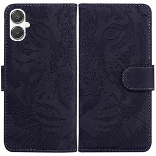 For Samsung Galaxy A25 5G / A25e JP Edition Tiger Embossing Pattern Flip Leather Phone Case(Black)