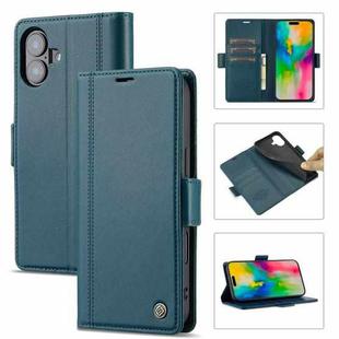 For iPhone 16 Plus LC.IMEEKE Skin-friendly Card Slots Leather Phone Case(Blue)