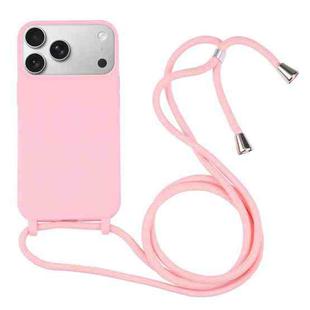 Candy Colors TPU Protective Phone Case with Lanyard For iPhone 17 Pro Max(Pink)