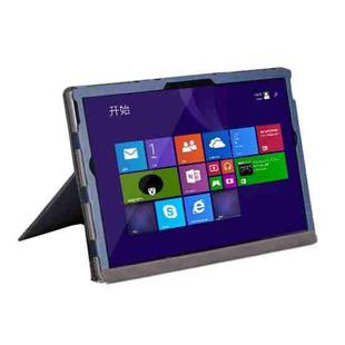 For Microsoft Surface Book 3 / 2 15 inch PU Leather Laptop Protective Case with Screen Stand(Dark Blue)