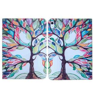 For iPad Air 13 2024 Colored Drawing Leather Tablet Case(Life Tree)