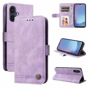 For Samsung Galaxy A25 5G Japan Version / A25e Skin Feel Life Tree Metal Button Leather Phone Case(Purple)