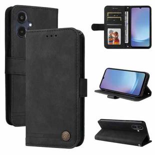 For Samsung Galaxy A25 5G Japan Version / A25e Skin Feel Life Tree Metal Button Leather Phone Case(Black)