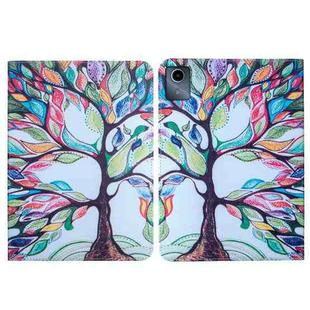 For Lenovo Tab M11 / Xiaoxin Pad 11 2024 Colored Drawing Leather Tablet Case(Life Tree)