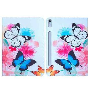 For Lenovo Tab P11 Pro Gen 2 Colored Drawing Leather Tablet Case(Two Butterflies)