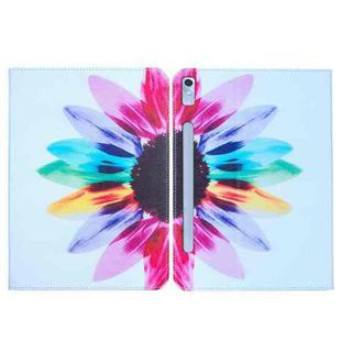 For Lenovo Xiaoxin Pad 11.5 / P11 Gen 2 Colored Drawing Leather Tablet Case(Sun Flower)