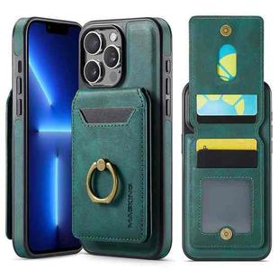 For iPhone 13 Pro Max DG.MING K1 MagSafe Detachable Wallet RFID Back Cover Phone Case(Green)