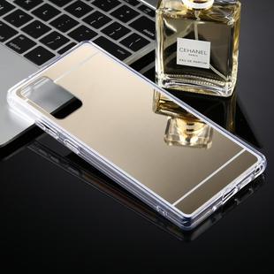 For Samsung Galaxy Note20 TPU + Acrylic Luxury Plating Mirror Phone Case Cover(Gold)