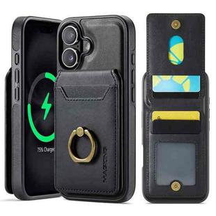 For iPhone 17 MAGKING K1 MagSafe Detachable Wallet RFID Back Cover Phone Case(Black)