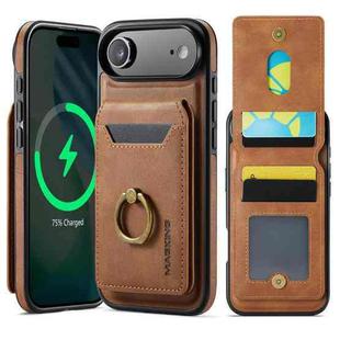For iPhone 17 Air MAGKING K1 MagSafe Detachable Wallet RFID Back Cover Phone Case(Brown)