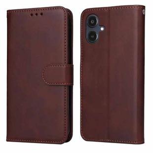 For Samsung Galaxy A25 5G Japan Version / A25e Classic Calf Texture Flip Leather Phone Case(Brown)