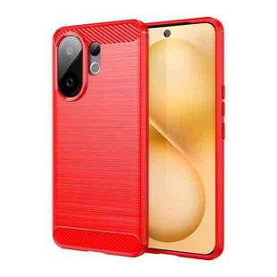 For vivo S30 Carbon Fiber Brushed Texture TPU Phone Case(Red)