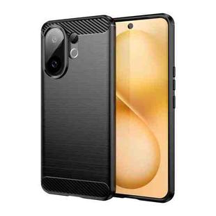 For vivo S30 Carbon Fiber Brushed Texture TPU Phone Case(Black)