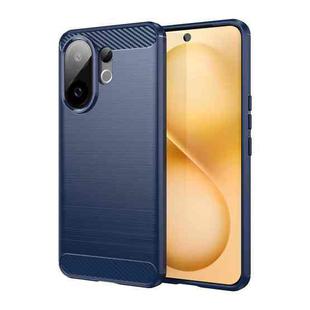 For vivo V60 5G Carbon Fiber Brushed Texture TPU Phone Case(Blue)