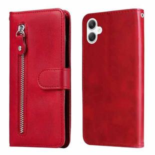 For Samsung Galaxy A06 4G Fashion Calf Texture Zipper Leather Phone Case(Red)