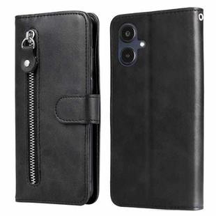 For Samsung Galaxy A25 5G Japan Version / A25e Fashion Calf Texture Zipper Leather Phone Case(Black)