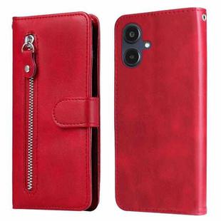 For Samsung Galaxy A25 5G Japan Version / A25e Fashion Calf Texture Zipper Leather Phone Case(Red)