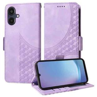 For Samsung Galaxy A25 5G Japan Version / A25e Embossed Rhombus Starry Leather Phone Case(Purple)