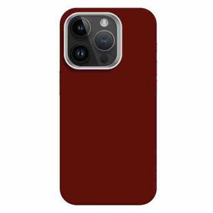 For iPhone 13 Pro Skin Feel Fine Leather Texture Metal Lens Frame MagSafe Phone Case(Red)