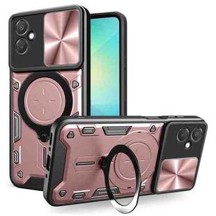 For Samsung Galaxy A06 5G CD Texture Sliding Camshield Magnetic Holder Phone Case(Pink)