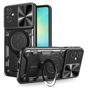 For Samsung Galaxy A06 5G CD Texture Sliding Camshield Magnetic Holder Phone Case(Black)