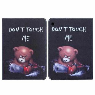 For Samsung Galaxy Tab A9 Colored Drawing Leather Tablet Case(Bear)