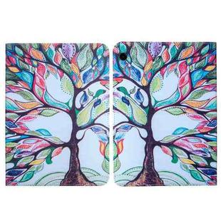 For Samsung Galaxy Tab A9 Colored Drawing Leather Tablet Case(Life Tree)