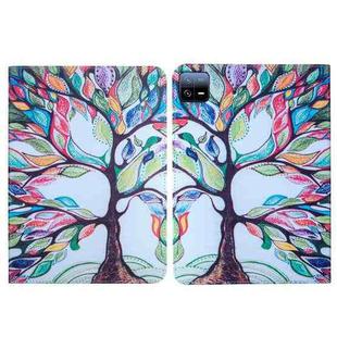 For Xiaomi Pad 6 / 6 Pro 2023 Colored Drawing Leather Tablet Case(Life Tree)