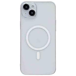 For iPhone 15 Clear PC MagSafe Phone Case with Lens Film(Transparent)