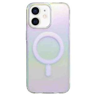 For iPhone 12 / 12 Pro Gradient Color MagSafe Airbag Full Coverage Phone Case(Rainbow)