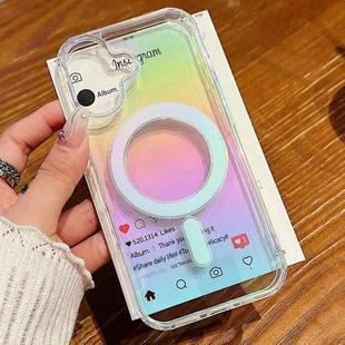 For iPhone 17 Gradient Color MagSafe Airbag Full Coverage Phone Case(Rainbow)