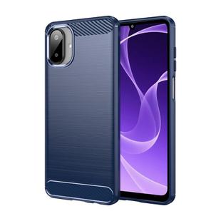 For Samsung Galaxy A07 4G Carbon Fiber Brushed Texture TPU Phone Case(Blue)