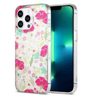 For iPhone 13 Pro Max Dual-side Laminating IMD PC Hybrid TPU Phone Case(Cop-rose)