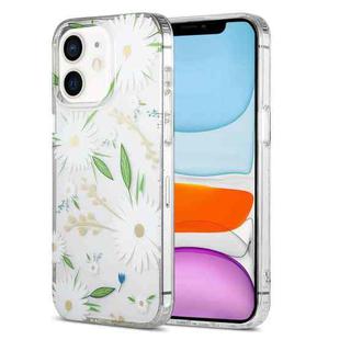 For iPhone 11 Dual-side Laminating IMD PC Hybrid TPU Phone Case(White Daisy)