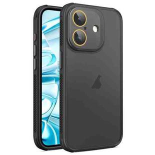 For iPhone 16 Plus Side Cooling Skin Feel Frosted Phone Case(Black)