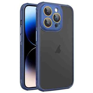 For iPhone 14 Pro Max Side Cooling Skin Feel Frosted Phone Case(Blue)