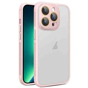 For iPhone 13 Pro Hardware Side Cooling Skin Feel Frosted Phone Case with Lens Film(Pink)