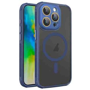 For iPhone 16 Pro Side Cooling Skin Feel Frosted MagSafe Magnetic Phone Case(Blue)