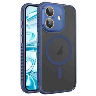 For iPhone 16 Plus Side Cooling Skin Feel Frosted MagSafe Magnetic Phone Case(Blue)