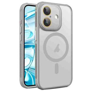 For iPhone 16 Side Cooling Skin Feel Frosted MagSafe Magnetic Phone Case(Grey)