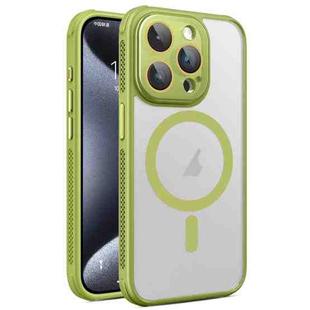 For iPhone 15 Pro Max Side Cooling Skin Feel Frosted MagSafe Magnetic Phone Case(Green)