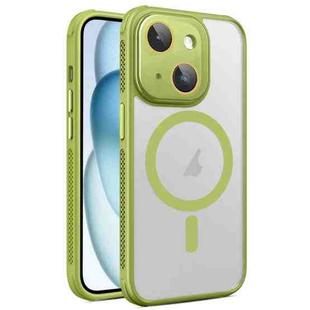 For iPhone 15 Plus Side Cooling Skin Feel Frosted MagSafe Magnetic Phone Case(Green)